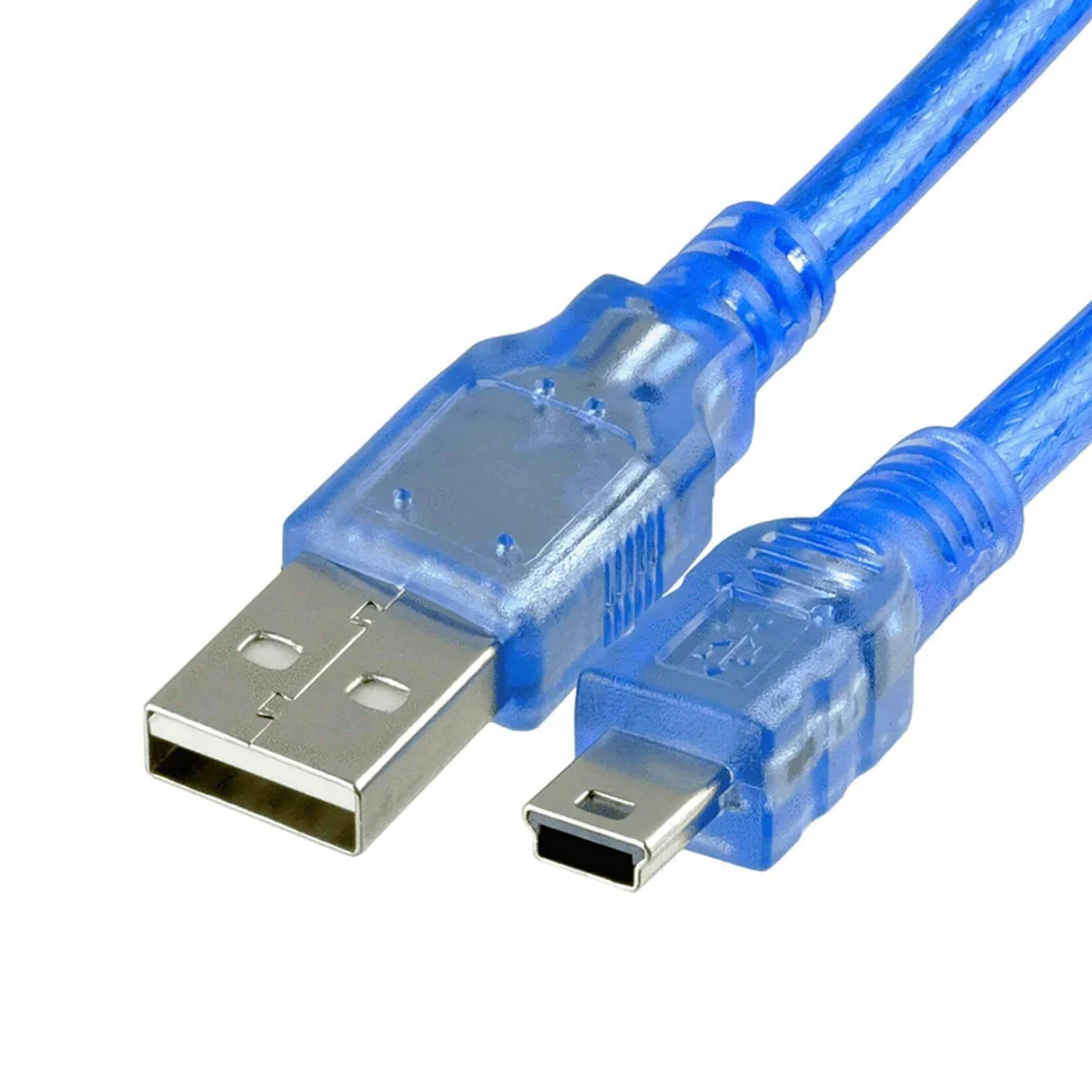 USB to Mini USB 5-Pin Cable 2.0 – Full Copper High-Speed Data Cable (1.5m)