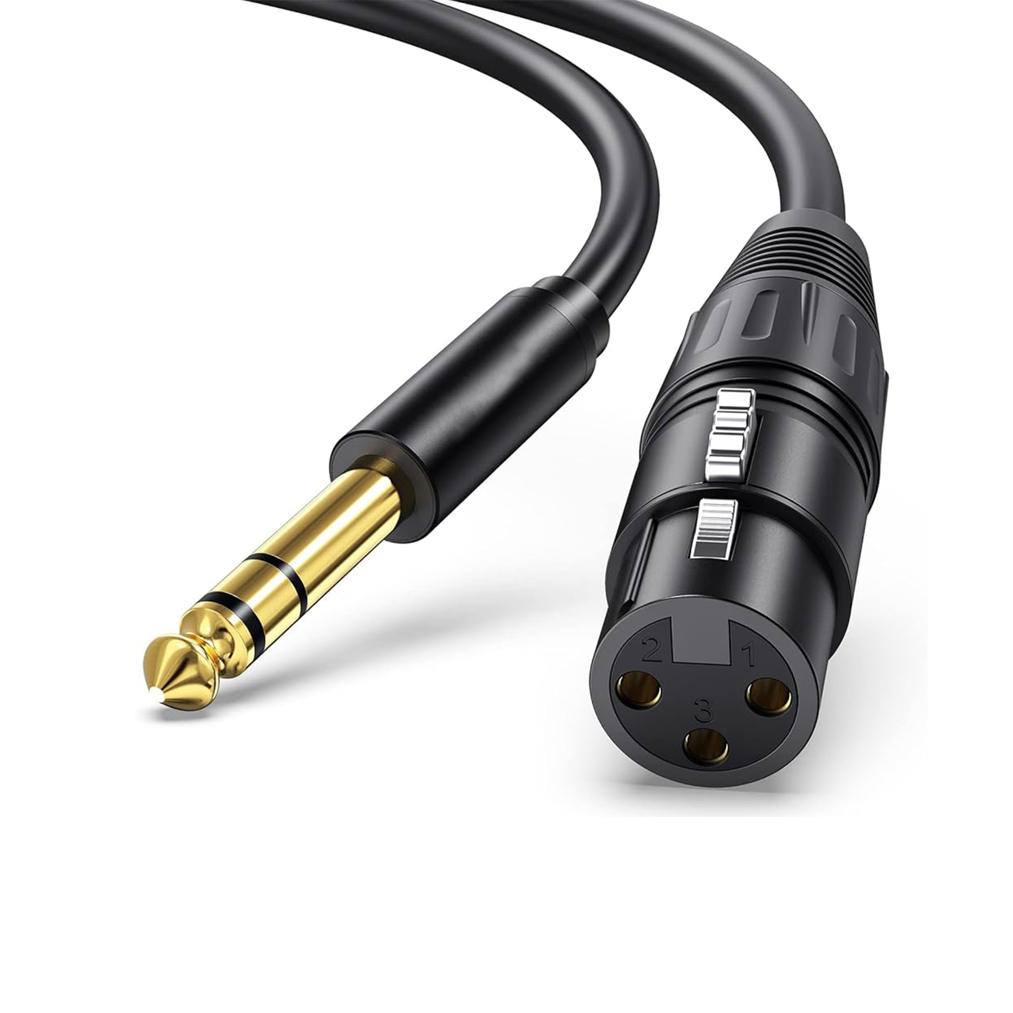 Professional XLR Female to TRS 6.35mm Microphone Cable – Pure Sound & High Transfer Speed (Multiple Lengths)