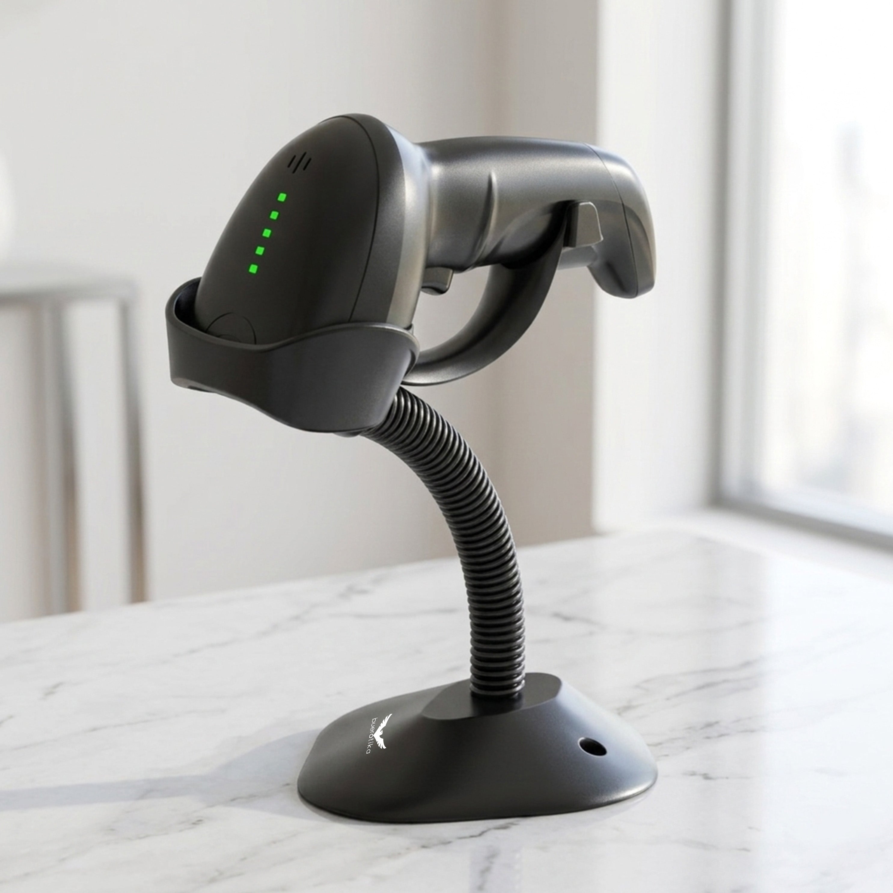 BS104WS - Wireless 2.4GHz 2D Handheld Barcode Scanner + Desk Stand